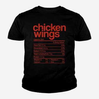 Chicken Wings Nutrition Fact Funny Thanksgiving Christmas Youth T-shirt | Crazezy AU