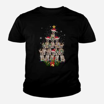 Chihuahua Christmas Tree Dog Xmas Lights Pajamas Xmas Gift Sweatshirt Youth T-shirt | Crazezy