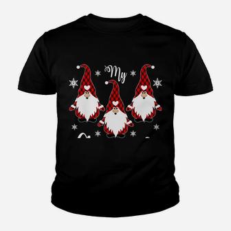 Chillin With My Gnomies Santa Claus Garden Gnome Christmas Youth T-shirt | Crazezy