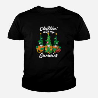 Chillin' With My Gnomies Three Gnomes Saint Patrick Day Youth T-shirt - Monsterry UK