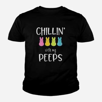 Chillin With My Peeps Marshmallows Lovers Youth T-shirt | Crazezy