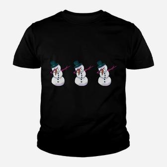 Chillin' With My Snowmies Christmas Snowmen Hanging Out Gift Youth T-shirt | Crazezy AU