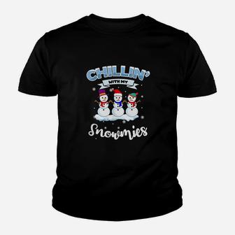 Chillin' With My Snowmies Youth T-shirt | Crazezy UK