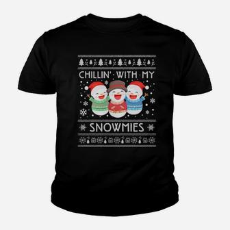 Chillin' With My Snowmies Youth T-shirt - Monsterry DE