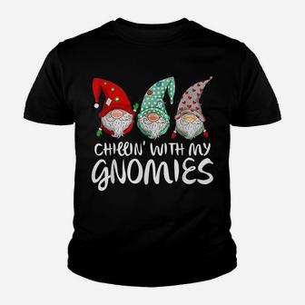 Chilling With My Gnomies Garden Gnome Funny Christmas Gifts Youth T-shirt | Crazezy DE