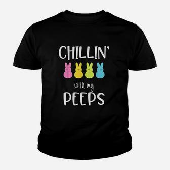 Chilling With My Peeps Marshmallows Lovers Youth T-shirt | Crazezy CA