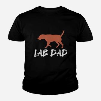 Chocolate Lab Dad Labrador Retriever Lover Youth T-shirt | Crazezy