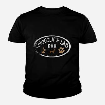 Chocolate Lab Dad Youth T-shirt | Crazezy