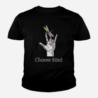 Choose Kind Dragonfly Youth T-shirt | Crazezy UK