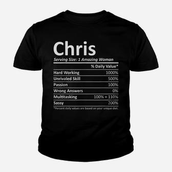 Chris Nutrition Personalized Name Funny Christmas Gift Idea Youth T-shirt | Crazezy UK