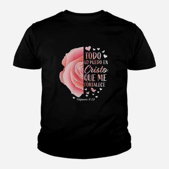 Christian Gifts Women Spanish Verse Sayings Religious Youth T-shirt | Crazezy