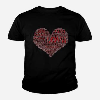 Christian Love Heart Fruit Of The Spirit Gift Faith Youth T-shirt | Crazezy