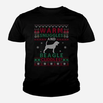 Christmas Beagle Dog Ugly Sweater Style Sweatshirt Youth T-shirt | Crazezy