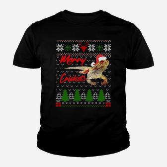 Christmas Bearded Dragon Santa Hat Pet Lizard Reptil Xmas Sweatshirt Youth T-shirt | Crazezy