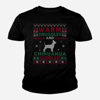 Christmas Chihuahua Dog Ugly Sweater Style Sweatshirt Youth T-shirt | Crazezy