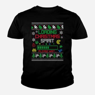 Christmas Gaming - Loading Christmas Spirit For Gamer Ugly Sweatshirt Youth T-shirt | Crazezy UK