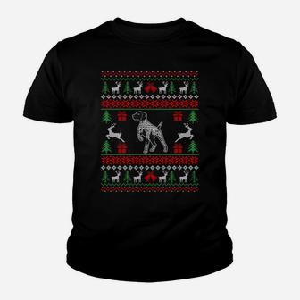 Christmas Gifts German Shorthaired Pointer Ugly Christmas Sweatshirt Youth T-shirt | Crazezy
