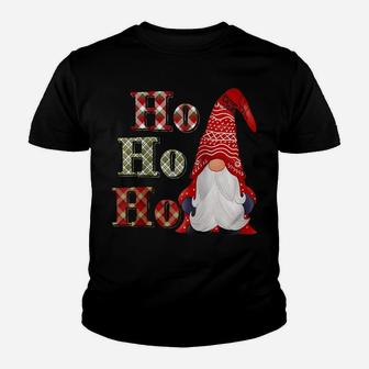 Christmas Gnome With Plaids Xmas Family Matching Pajama Gift Raglan Baseball Tee Youth T-shirt | Crazezy DE