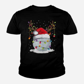Christmas Golf Reindeer Funny Santa Hat Xmas Golfing Gift Youth T-shirt | Crazezy UK