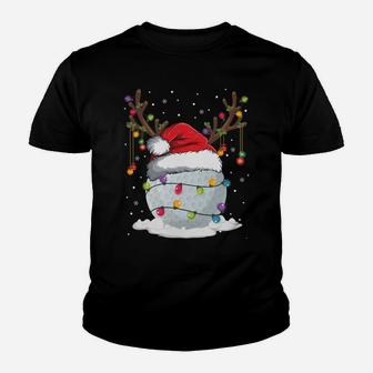 Christmas Golf Reindeer Funny Santa Hat Xmas Golfing Youth T-shirt | Crazezy UK