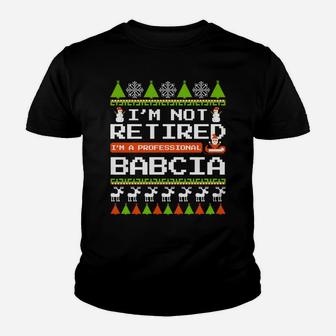 Christmas Grandma Babcia Ugly Sweater Xmas Gifts Sweatshirt Youth T-shirt | Crazezy