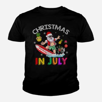 Christmas In July Summer Santa Vintage Xmas Torpical Youth T-shirt | Crazezy AU