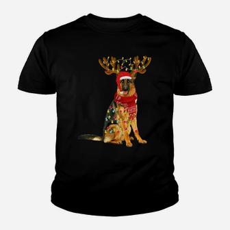 Christmas Lights German Shepherd Dog Lover Dog Dad Dog Mom Sweatshirt Youth T-shirt | Crazezy DE