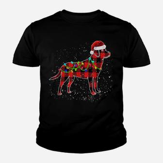 Christmas Lights Labrador Dog Lover Dog Dad Dog Mom Youth T-shirt | Crazezy