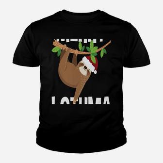 Christmas Merry Slothmas Sloth Animal Design Sweatshirt Youth T-shirt | Crazezy AU