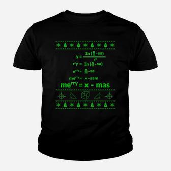 Christmas Merry Xmas Math Equation Design Sweatshirt Youth T-shirt | Crazezy
