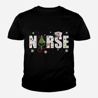 Christmas Nurse Holiday Clothing Gift Cool Christmas Nursing Youth T-shirt | Crazezy CA