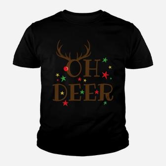 Christmas Oh Deer Funny Pun Parody Design Sweatshirt Youth T-shirt | Crazezy AU