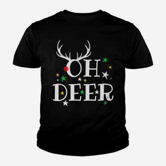 Christmas Oh Deer Funny Pun Parody Design Youth T-shirt | Crazezy DE