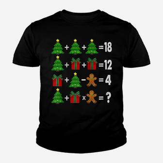 Christmas Order Of Operations Quiz Mathematics Teachers Xmas Raglan Baseball Tee Youth T-shirt | Crazezy UK