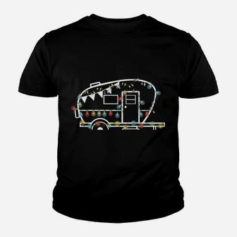 Christmas Ornaments Camper Decoration Funny Camping Lovers Youth T-shirt | Crazezy CA