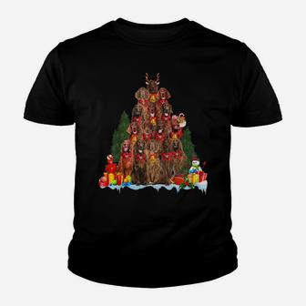 Christmas Pajama Irish Setter Xmas Tree Gifts Dog Dad Mom Youth T-shirt | Crazezy DE