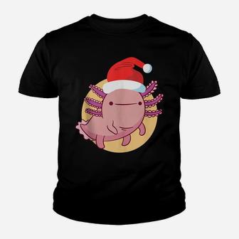 Christmas Santalotl Axolotl Stuffed Animal Lover Xmas Pajama Youth T-shirt | Crazezy AU
