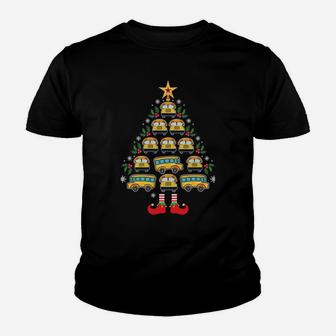 Christmas School Bus Tree Xmas Driving Specialist Costume Sweatshirt Youth T-shirt | Crazezy CA