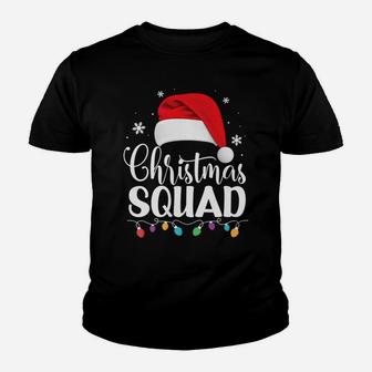 Christmas Squad Santa Hat Family Matching Pajamas Xmas Gift Youth T-shirt | Crazezy CA