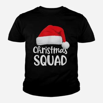 Christmas Squad Shirt Funny Santa Hat Family Matching Pajama Youth T-shirt | Crazezy UK
