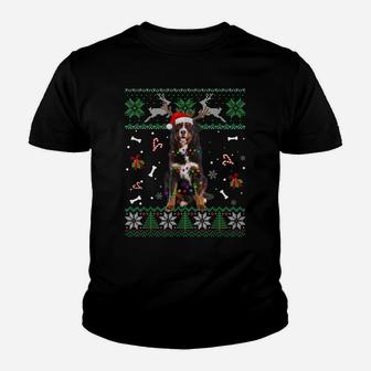 Christmas Tree Bernese Mountain Pajama Lights Dog Dad Mom Youth T-shirt | Crazezy