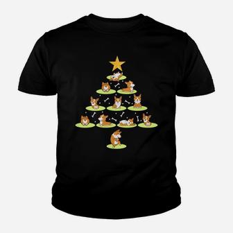 Christmas Tree Corgi Dog Breed Holiday Corgis Dog Xmas Sweatshirt Youth T-shirt | Crazezy