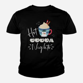 Christmas Winter Hot Cocoa Nights Cozy Top Youth T-shirt | Crazezy