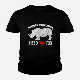Chubby Unicorns Needs Love Too Youth T-shirt | Crazezy