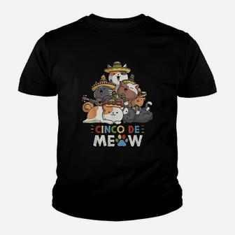 Cinco De Meow Youth T-shirt | Crazezy