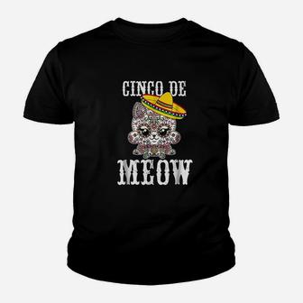 Cinco De Meow Youth T-shirt | Crazezy AU