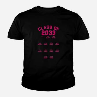 Class Of 2033 Grade Kindergarten Grow With Me Handprint Gift Youth T-shirt | Crazezy AU