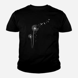 Classy Mood Dandelion Birds Youth T-shirt | Crazezy