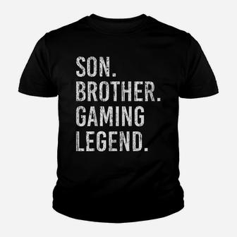 Clothes Computer Video Game Geek Son Brother Gaming Legend Youth T-shirt | Crazezy