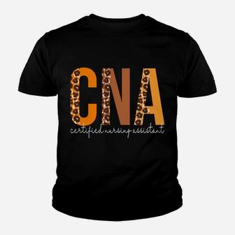 Cna Certified Nursing Assistant Leopard Fall Autumn Lovers Sweatshirt Youth T-shirt | Crazezy DE